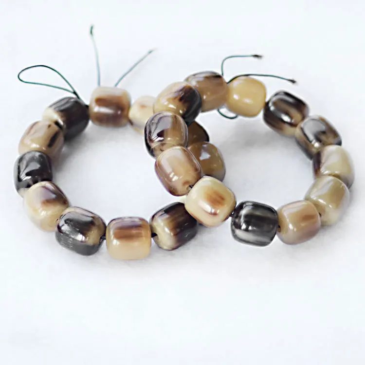 Летние модные мужские браслеты для здоровья натуральный Тибет Рог яка цилиндр