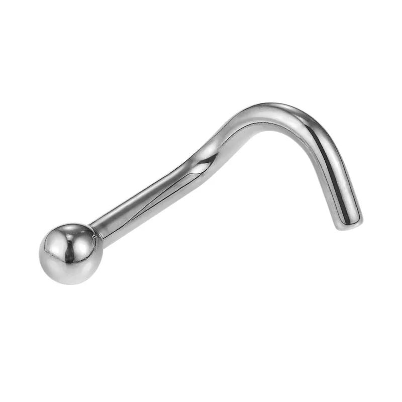 Nose Rings G23titan, титановые пирсинг, кольцо для носа, розовое золото, пирсинг носа Nez, шпильки, Носовая кость, ноздри, винтовая серьга в нос, ювелирные изделия для тела - Окраска металла: Nose Rings