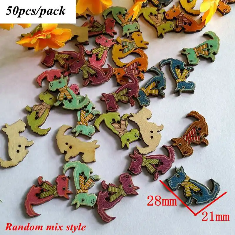 Style 12 50pcs Большие размеры 30-50 шт./упак. мультфильм деревянные пуговицы с рисунком с принтом в виде рисунка от руки, сделай сам, ювелирное изделие, красочные разные деревянные пуговицы для Шляпа и туфли одежда L-4 - Цвет: Style 12 50pcs