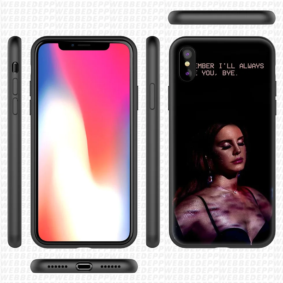 WEBBEDEPP Lana Del Rey Singer Soft Silicone Case for iPhone 11 Pro Xr Xs Max X or 10 8 7 6 6S Plus 5 5S SE |