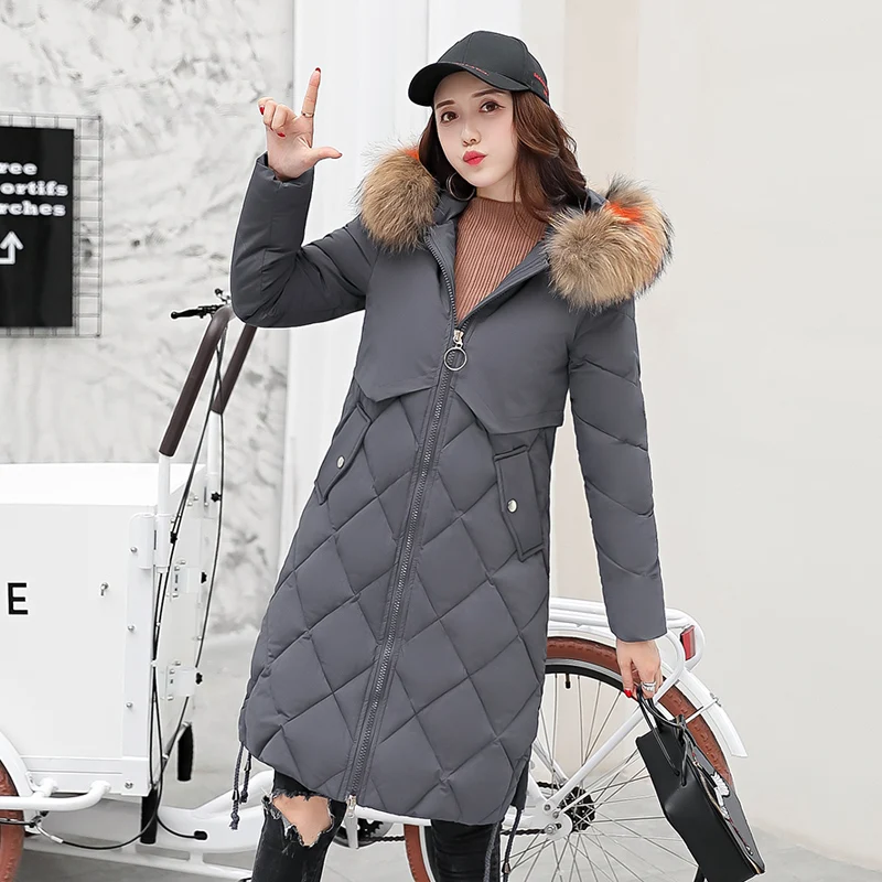 KUYOMENS Winter hot sale New Arrival Casual Warm women parkas mid-Long section Hooded Solid color Women cotton Jacket | Женская одежда