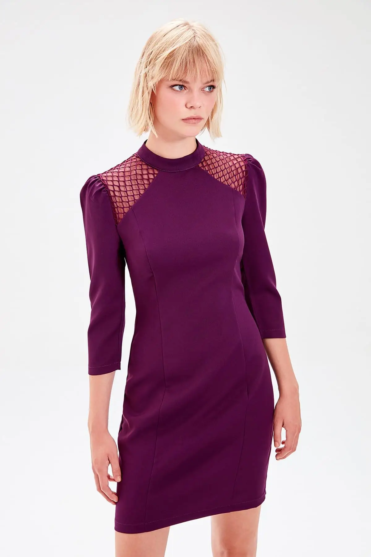 Платье с сеточкой Trendyol Damson TOFSS19XO0012 | Женская одежда