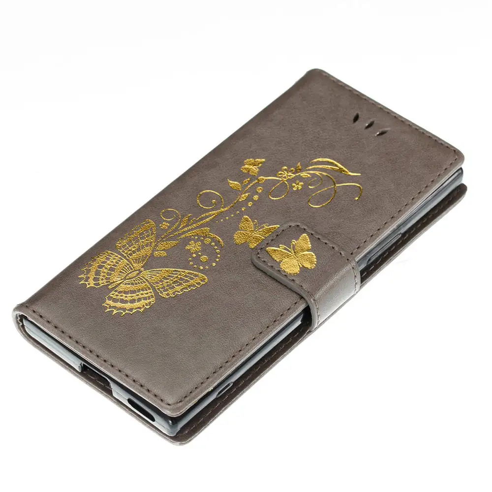 Bronzing откидные чехлы книжки на sony Xperia XA1 Dual SIM G3121 G3123 Чехлы 2017 G3116 G3112 Случаи ТПУ