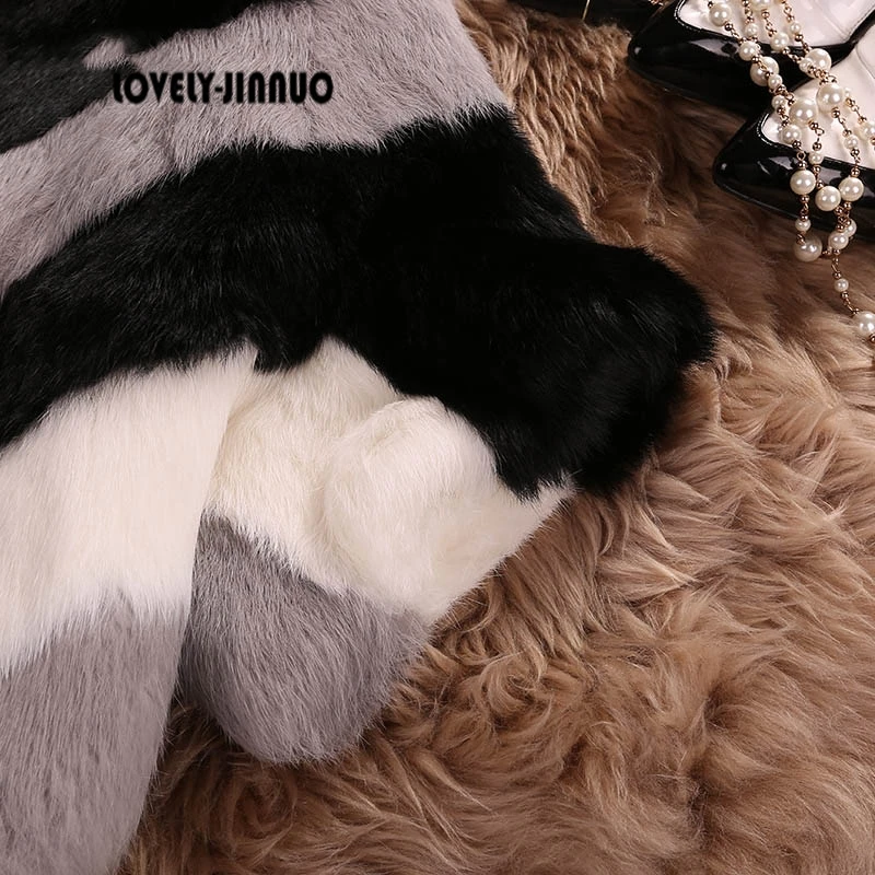 2018 New Autumn And Winter Real Rex Rabbit Fur Coat Jacket Short Slim Female Leather Cuff Routine COAT Free Shipping JN427 | Женская