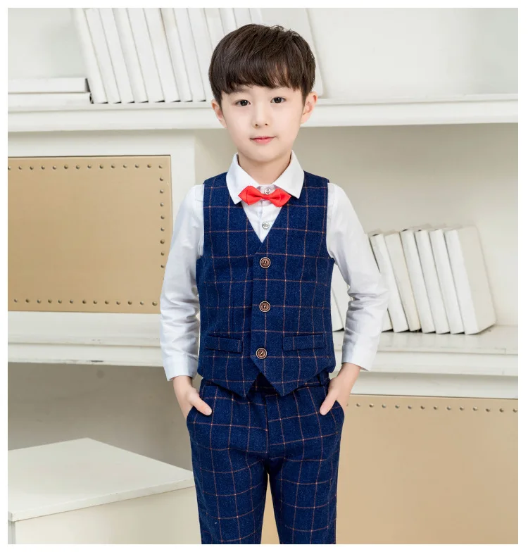 Брендовый костюм для мальчиков на свадьбу смокинг с цветами формальный Блейзер