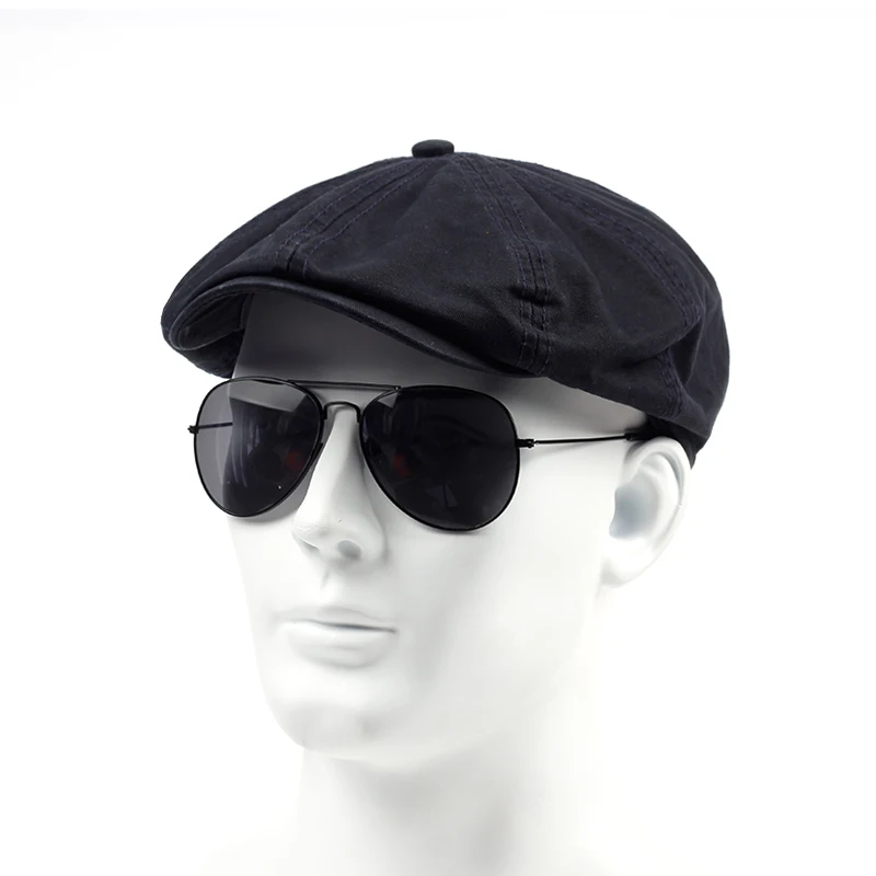 

TUNICA Spring Autumn Cotton 100% Beret Casual Visor Cap For Men Fashion Vintage Hat Men's Caps Adjustable Flat Berets