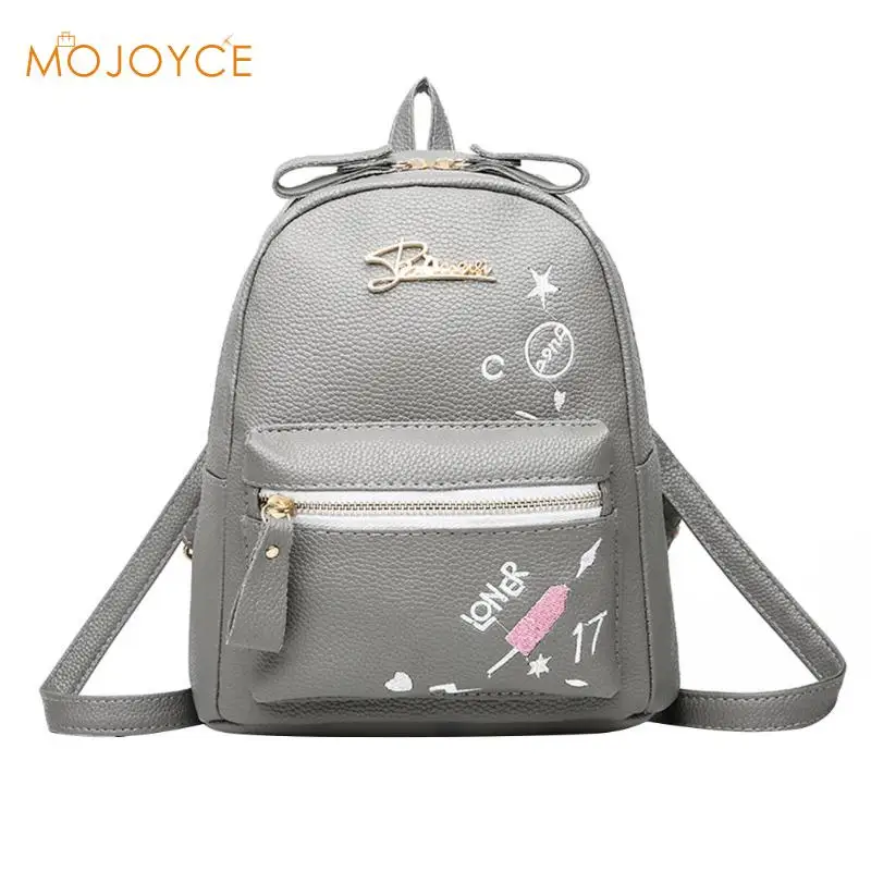 Женский винтажный маленький рюкзак из искусственной кожи с цветочным принтом, школьные сумки на плечо для путешествий, женский ретро модный рюкзак, Mochila Feminina