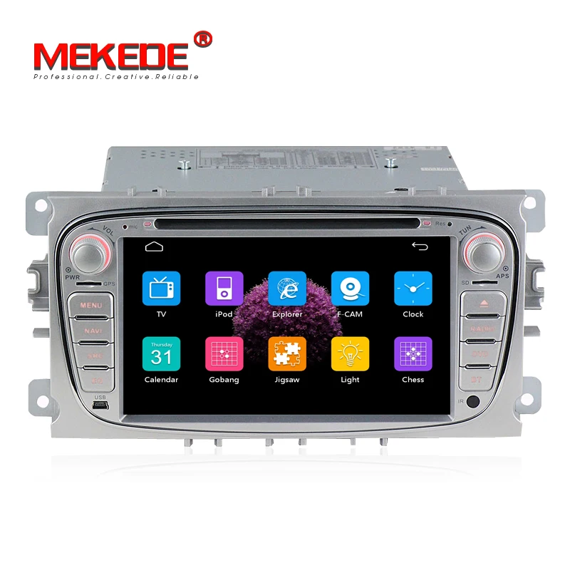 Бесплатная доставка 2Din 7 дюймов Автомобильный DVD для FORD FOCUS 2 MONDEO S-MAX 2008-2011 с радио GPS