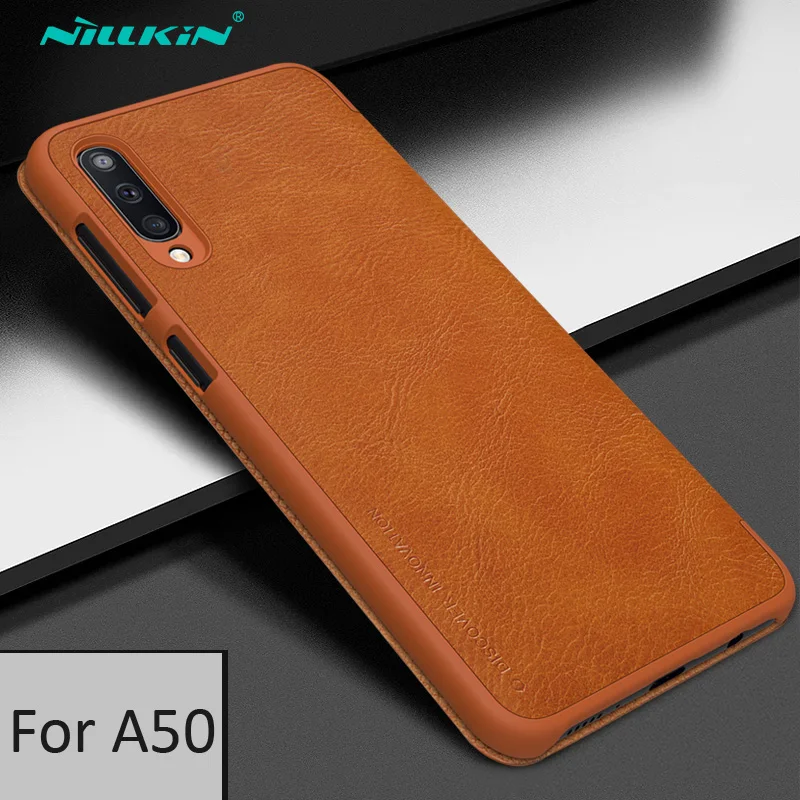 Кожаный чехол книжка Nillkin Qin для Samsung Galaxy M20 M30 A30 A50 A70 M10 A40 A10 A60 A20 A20e|Чехлы-книжки| |