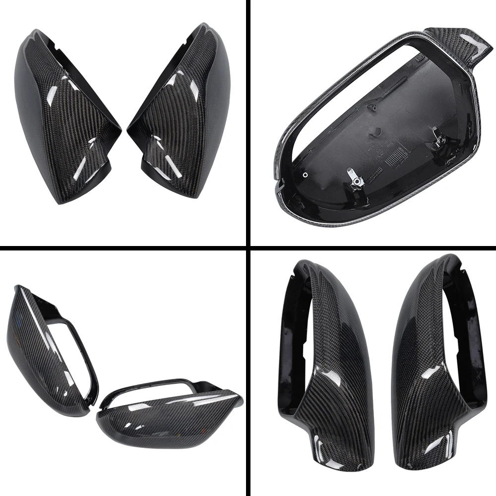Для A6 углеродного волокна боковое зеркало заднего вида покрытия Кепки для Audi C7