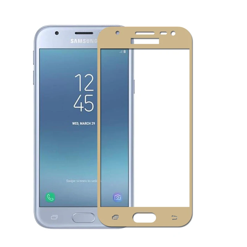 9H полное покрытие закаленное стекло для Samsung Galaxy S6 S7 A3 A5 A7 2017 2016 J3 J5 J7 Prime C5 C7 чехол с