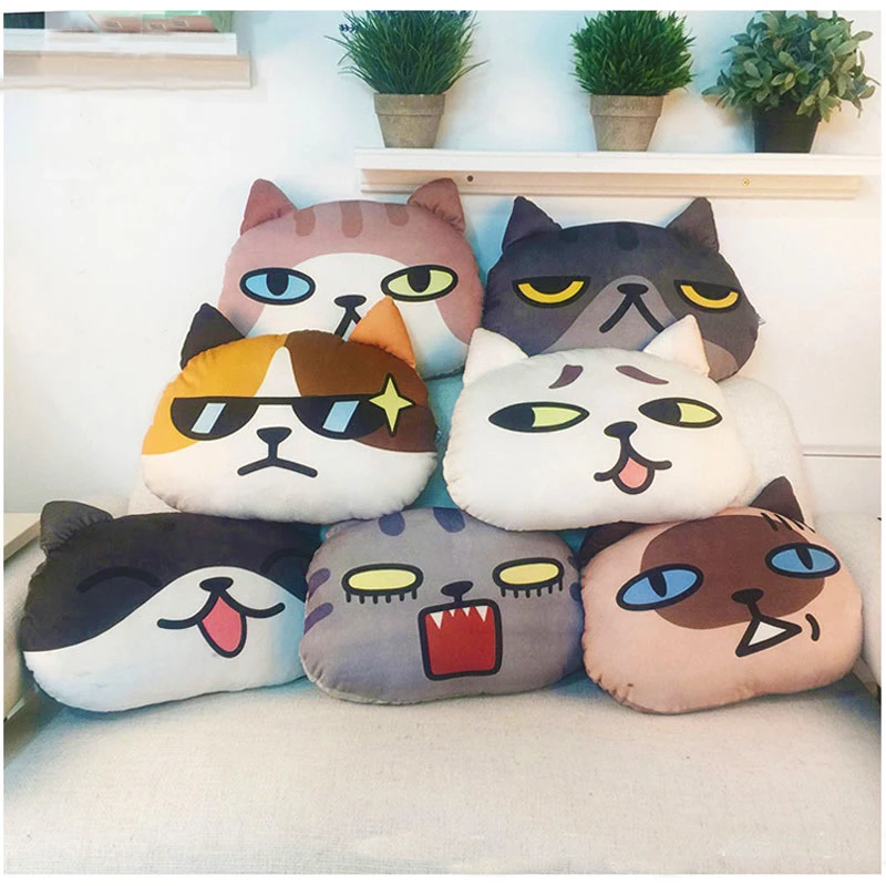 Гостиная подушки декоративные Мода Новый Подушка Одеяло emoji 3D almofada смайлик кот