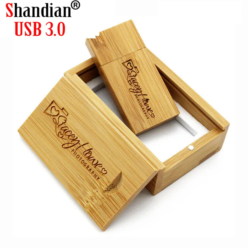 SHANDIAN USB 3,0 деревянный usb+ деревянная коробка usb флэш-накопитель 4 ГБ 8 ГБ 16 ГБ 32 ГБ 64 ГБ свадебная фотография подарок(10 шт. бесплатный логотип