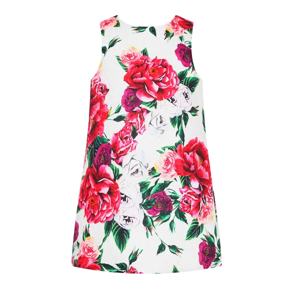 Вечерние платья для девочек трапециевидной формы с цветочным рисунком маленьких