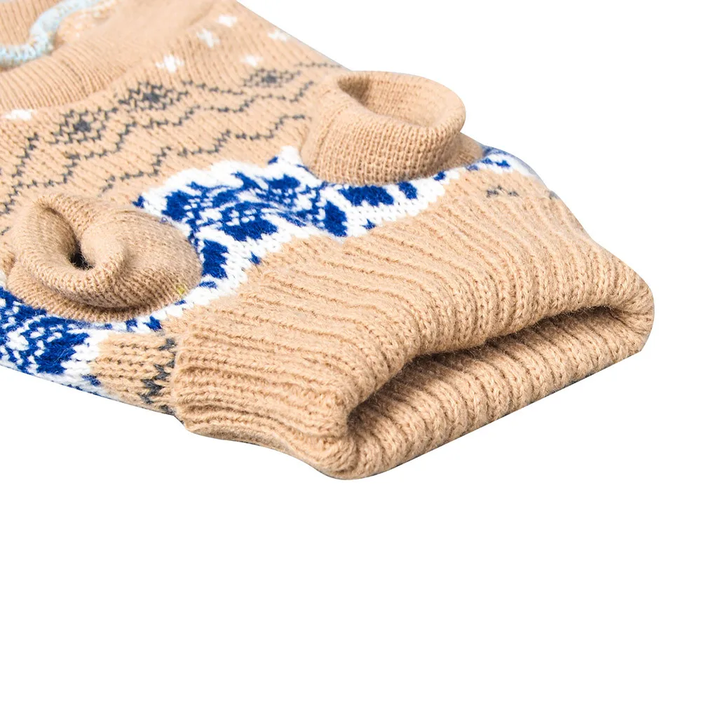 Милая одежда для домашних питомцев Зимняя шерстяная водолазка свитер пальто