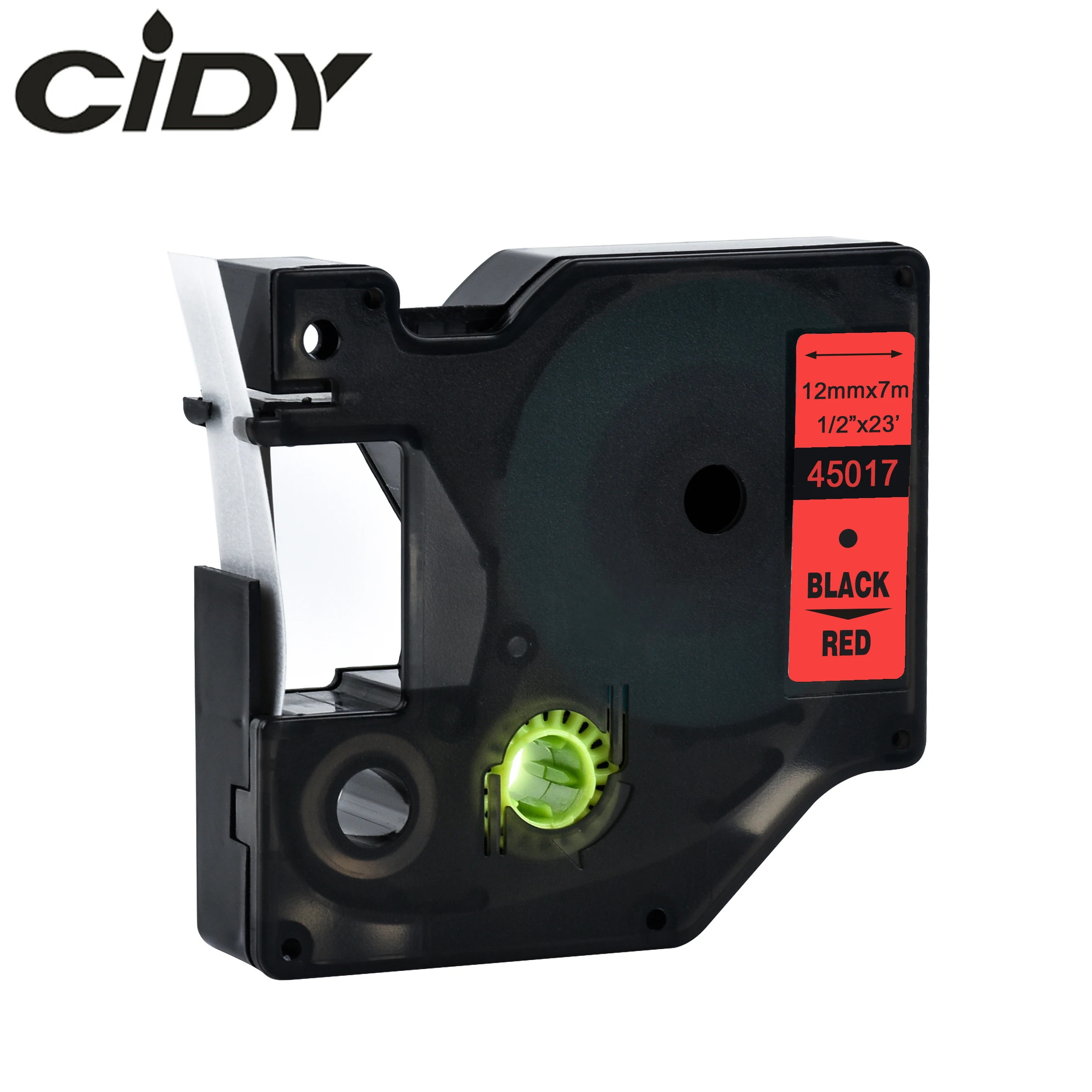 Этикетки CIDY Dymo D1 45017 совместимы с лентами для Этикеток DYMO 12 мм черный на красном