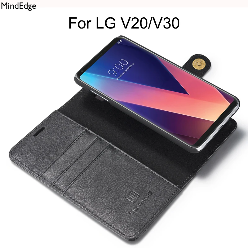 Съемный кожаный чехол-книжка на магнитной застежке для LG V20 V30 чехол Роскошный