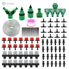 Регулируемая система капельного орошения MUCIAKIE для сада, 50 м, с регулируемой капельницей и насадкой для запотевания, набор для полива растений