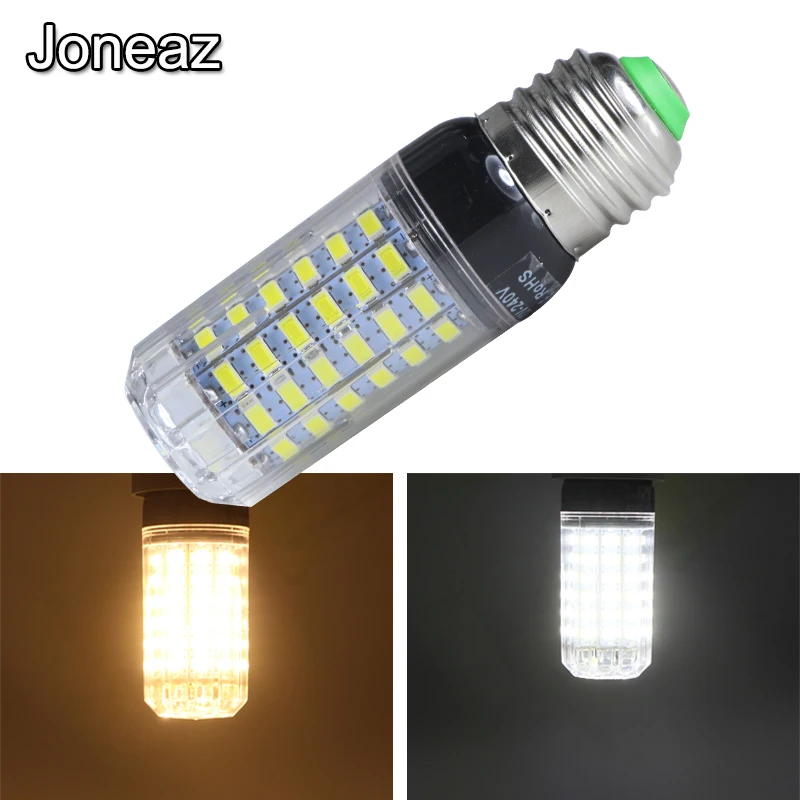 Joneaz 6x лампадин led e27 лампы E14 E12 супер яркий 110 В 220 5630 чип 69 светодиодов люстра