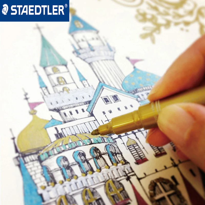 STAEDTLER маркер ручка 8323 металлик руководство рождественские поздравительные