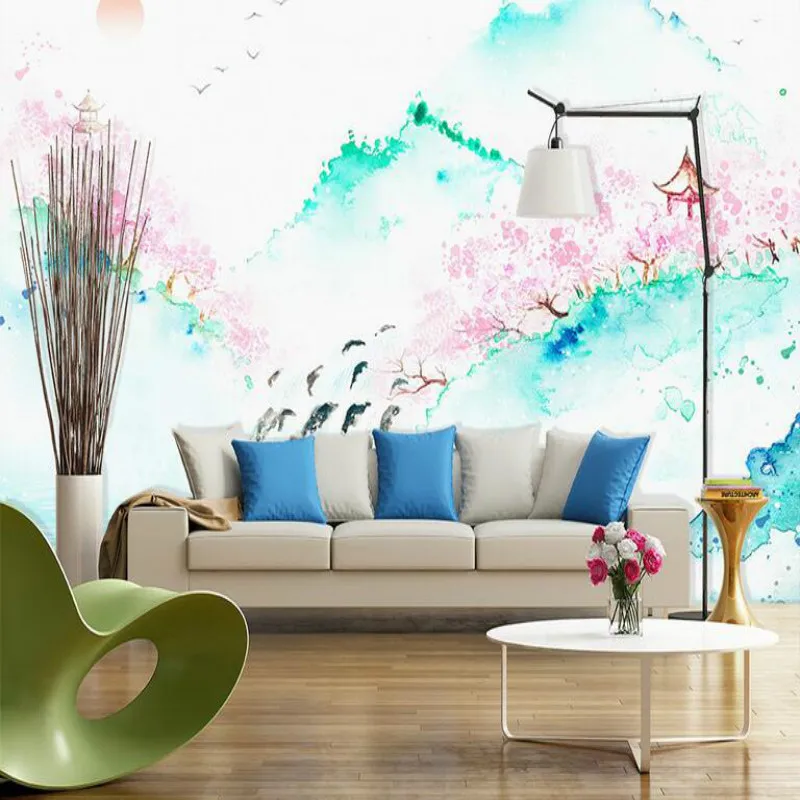 3D обои для стен 3d фрески фоны на заказ нетканые шелковые гостиной китайские