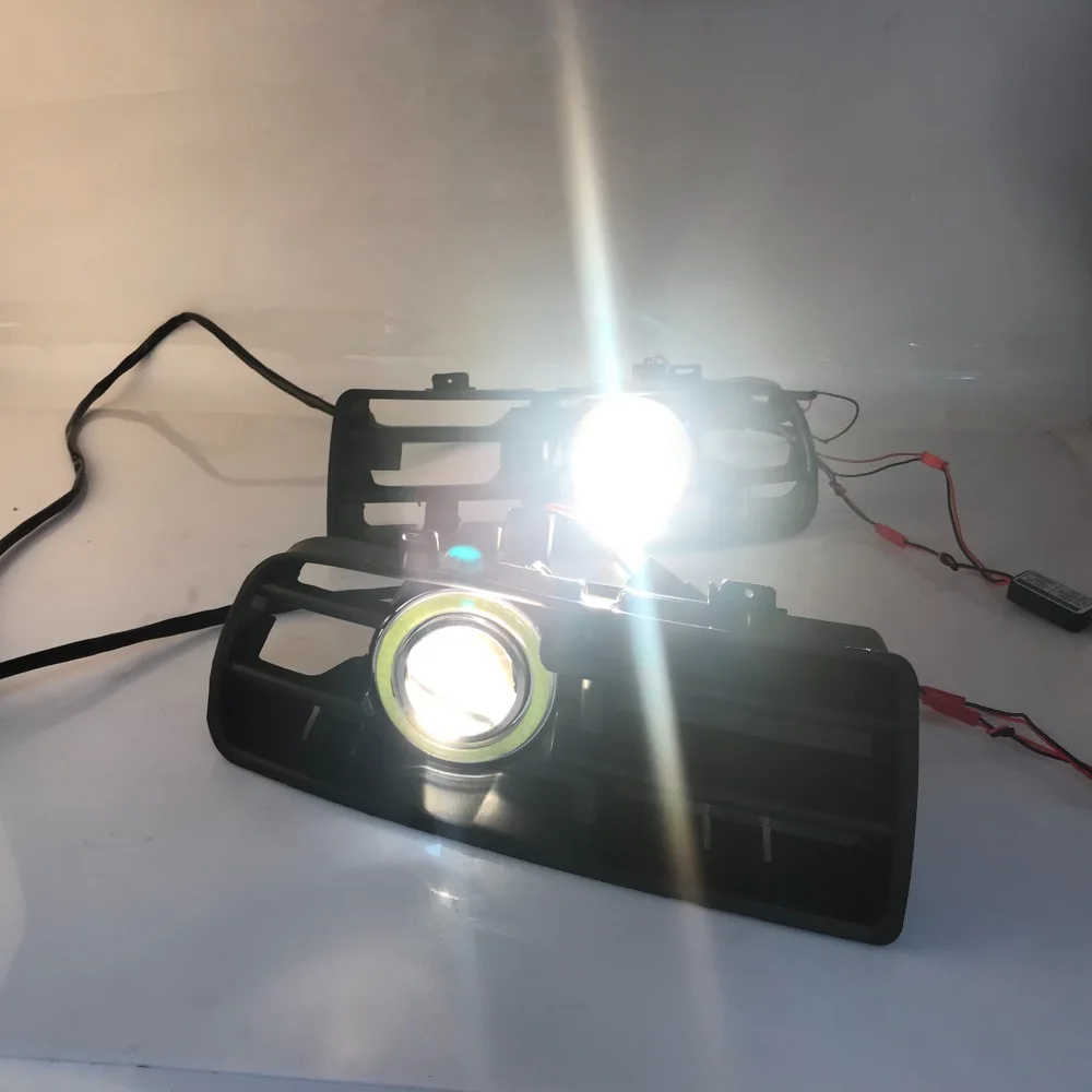RQXR противотуманная фара вождение свет в сборе для Volkswagen Golf mk4 cob angel eye светодиодные дневные ходовые огни сигнал поворота