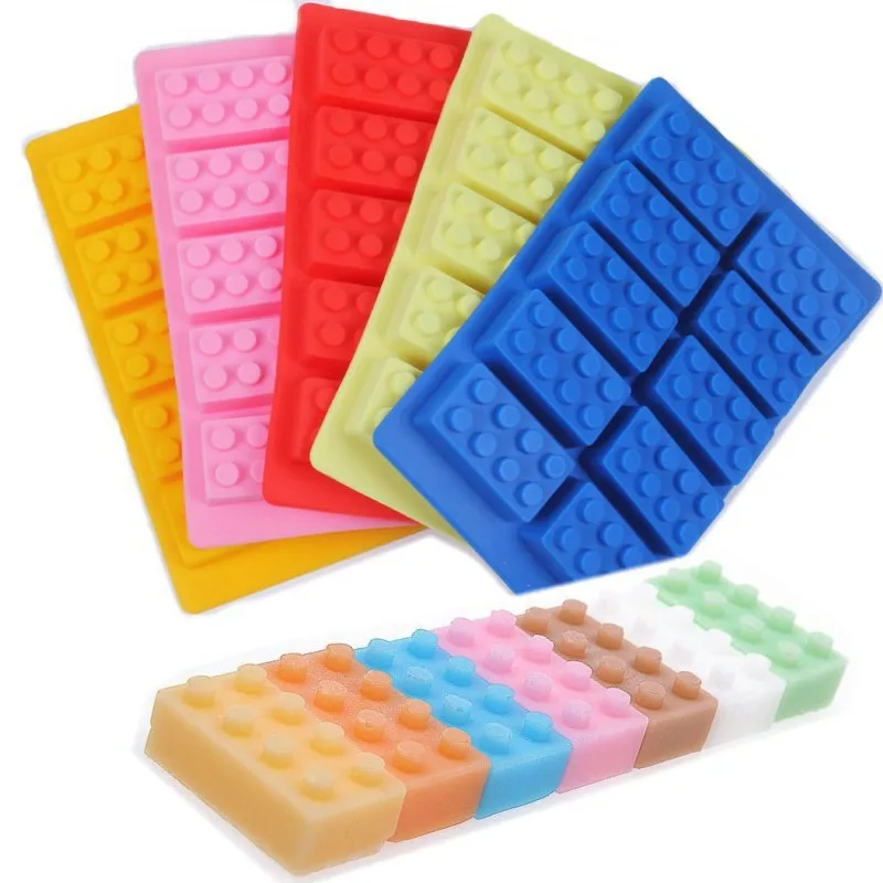 Квадратный LEGO Игрушка Кирпич Форма силиконовые fandont Шоколад Плесень Ice Cube Торт