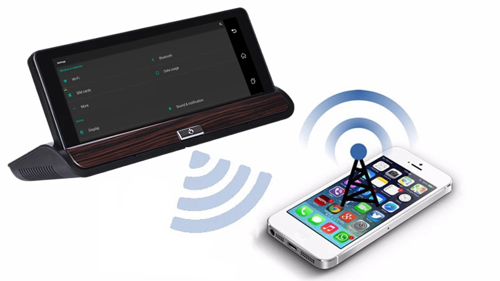 E-ACE Dashcam 3g Автомобильный видеорегистратор gps Навигация 16G авто камера Android 7,0 дюймов зеркало заднего вида FHD 1080P видео рекордер Wifi Bluetooth