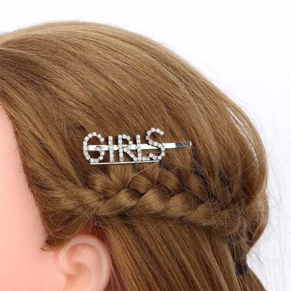 Блестящие буквенные заколки-головные уборы для женщин и девочек, клипсы для волос, шпильки, барреты, аксессуары, уникальные изящные клипсы для моря.