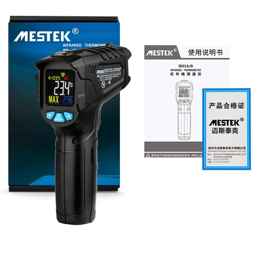 MESTEK IR01 Цифровой термометр гигрометр Инфракрасный пирометр поверхностный