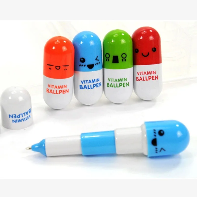 2017 Бесплатная Доставка Симпатичные Kawaii Капсула Творческие Таблетки Шариковых