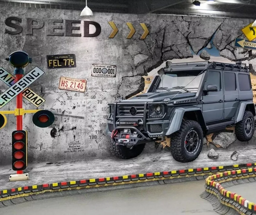 Европейский и американский промышленный ветровой автомобиль сломанная Стена