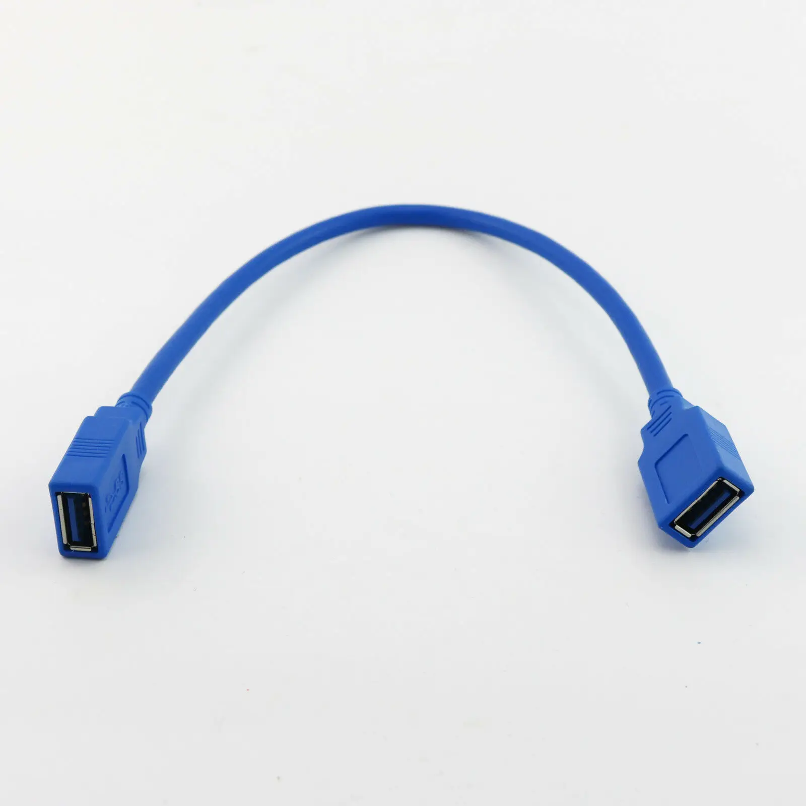 

1 шт., разъем USB 3,0 A «мама» для розетки, 1 фут, фотокабель, шнур, синий, 30 см