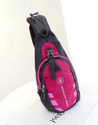 Мода мужчин талии Pack женщин вредителями сумку любит crossbody сумку открытый досуг водонепроницаемый грудь поездки фанни - Цвет: Ярко-розовый