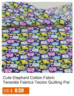 Teramila Cotton Fabric 25 Designs Animial Cartoon Patchwork Quilting Charm Packs Meter Home Textile Clothing Bedding