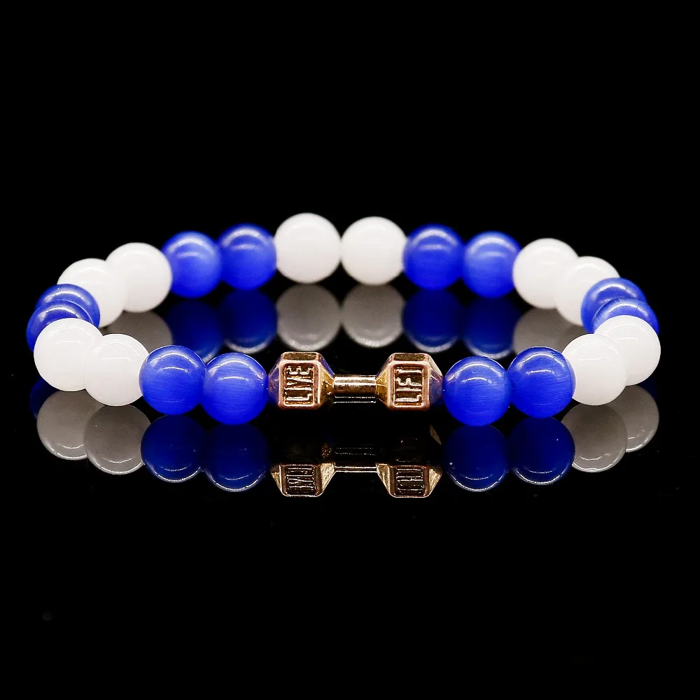 2017 роскошный женский браслет с Синим Опалом подвеской из натурального камня
