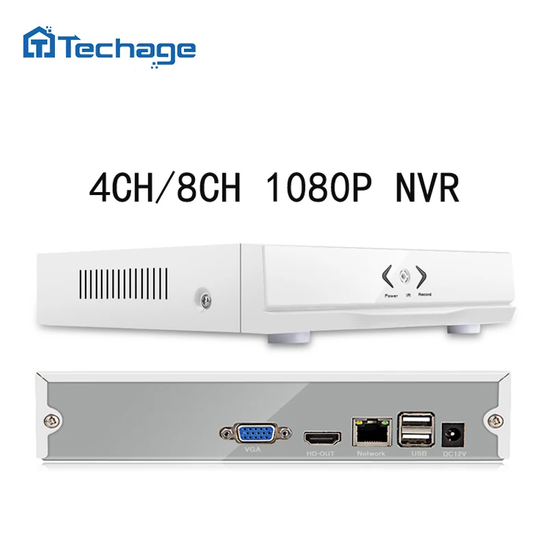 Techage мини 8ch NVR Full HD 1080 P 2mp CCTV H.264 Onvif 2.0 hdmi безопасности сети видео Регистраторы для IP