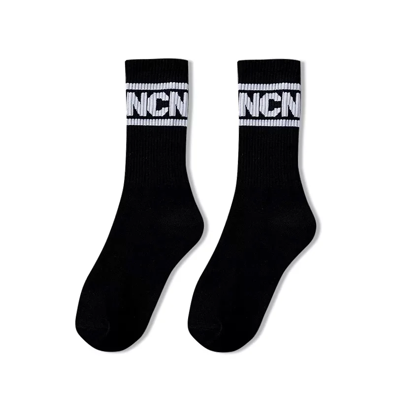IMINCN 1Pair Design Brand New Young People Hiphop rainbow gay lgbt Cotton Dance Street High Fashion man boy White Sock | Мужская одежда