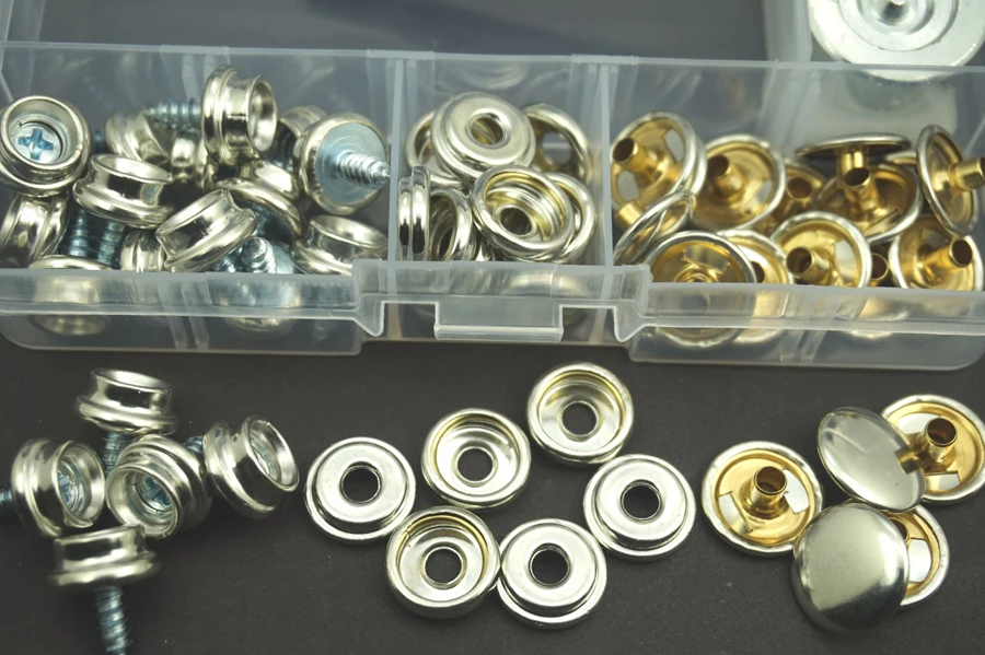 62pcs/lot Free Shipping Heavy Duty Tone Open Ring Snap Press Fastener Buttons Sewing Accessories | Инструменты