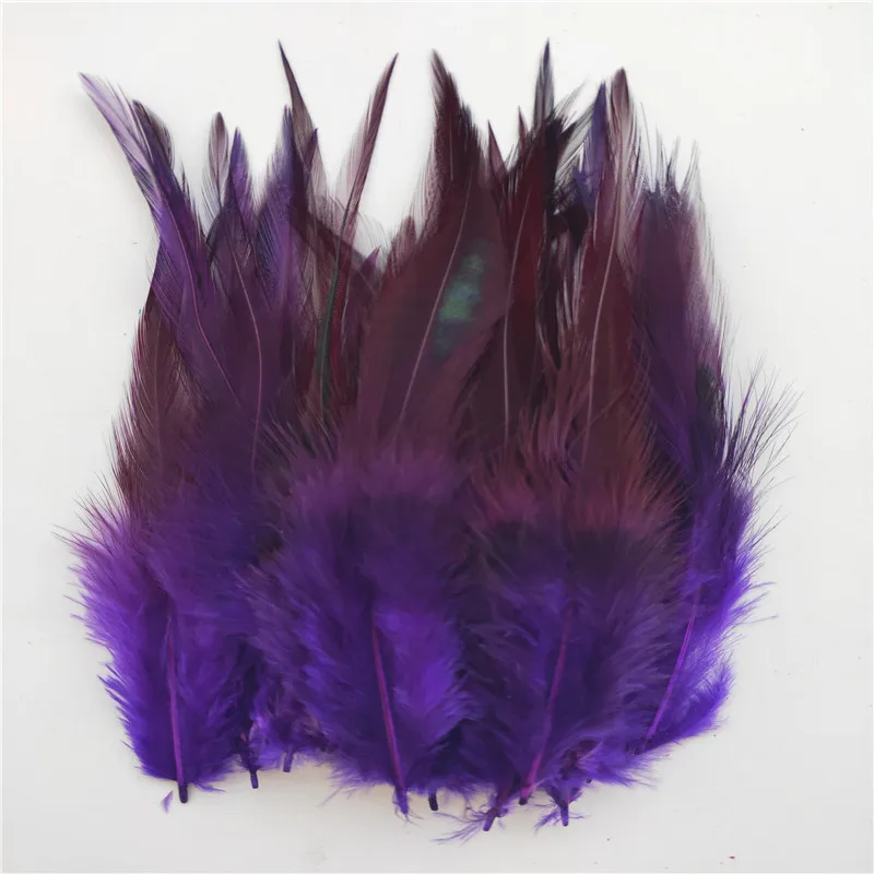 Purple 50 шт./лот перо фазана 4-6 дюймов 10-15 см Куриные перья DIY куриное перо ювелирные изделия шлейф украшения - Цвет: Purple