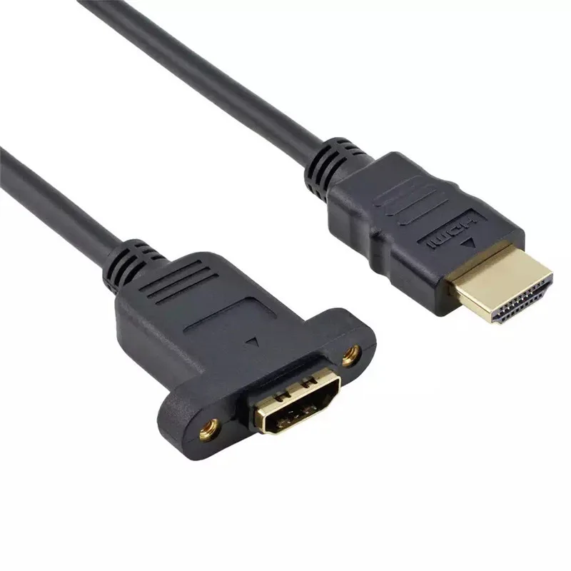Высококачественный 0 6 м 1 5 4 HDMI-совместимый в 3D Type A кабель-удлинитель с винтовыми