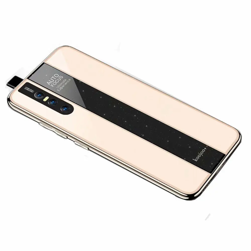ДЛЯ VIVO V15 Pro чехол Роскошный TPU кромка + Жесткий ПК плексигласа защитный на заднюю