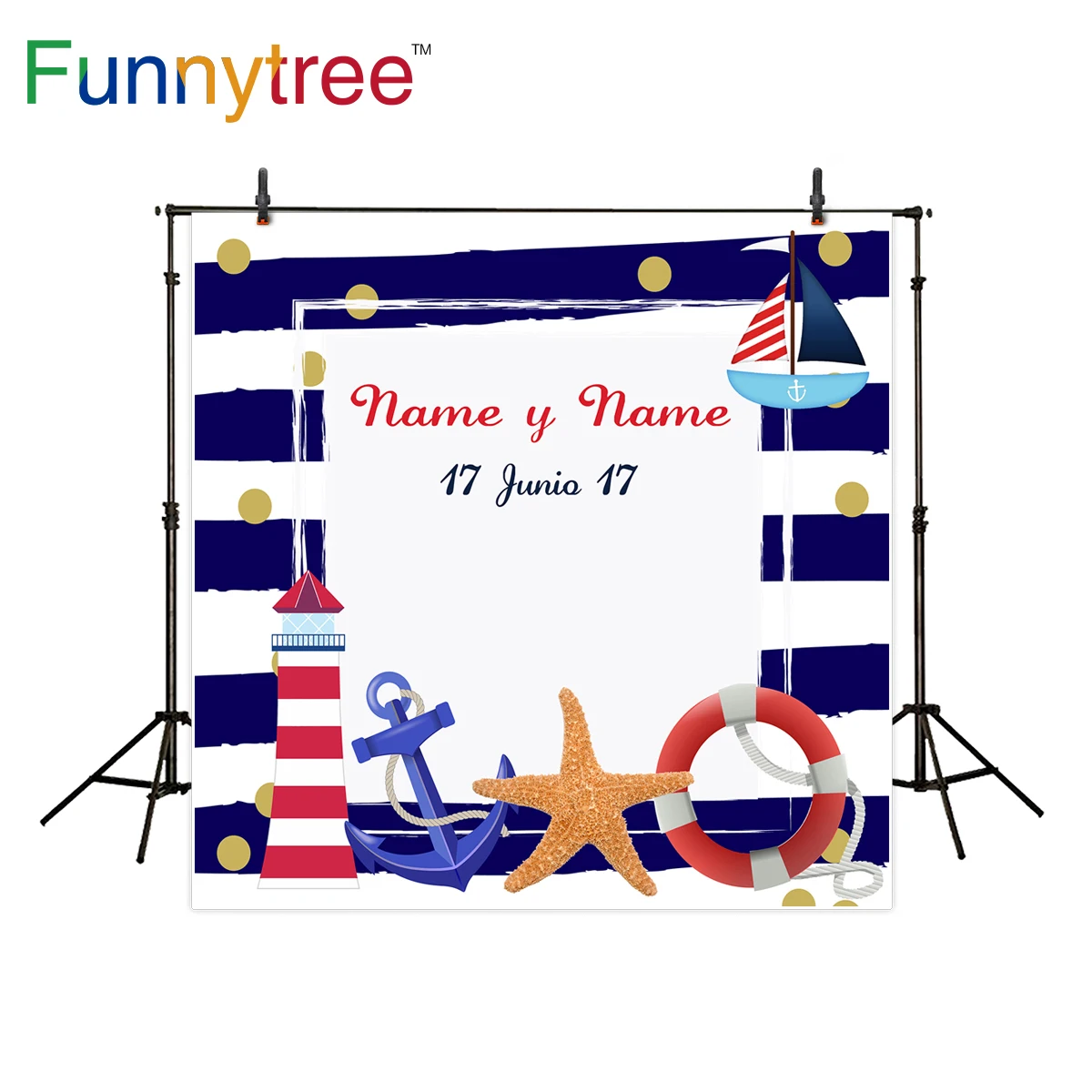 

Funnytree свадебный фон для фотостудии тема океан пользовательские полосы Морская звезда фон фотография