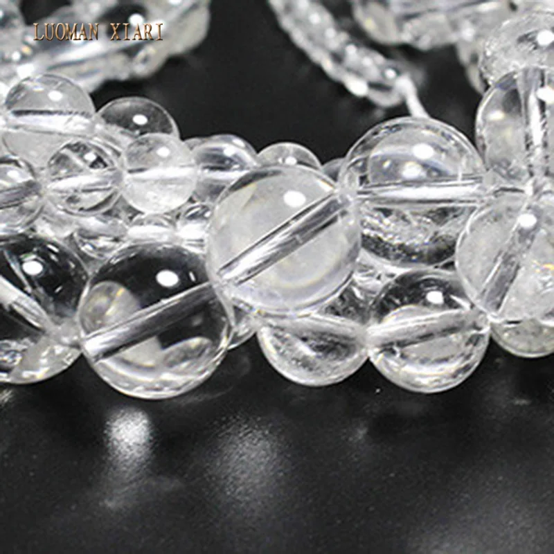 

Wholesale AAA+ Natural Stone Beads Clear Rock Crystal Quartz For Jewelry Making DIY Bracelet Necklace 4/6/8/10/12 mm15.5''