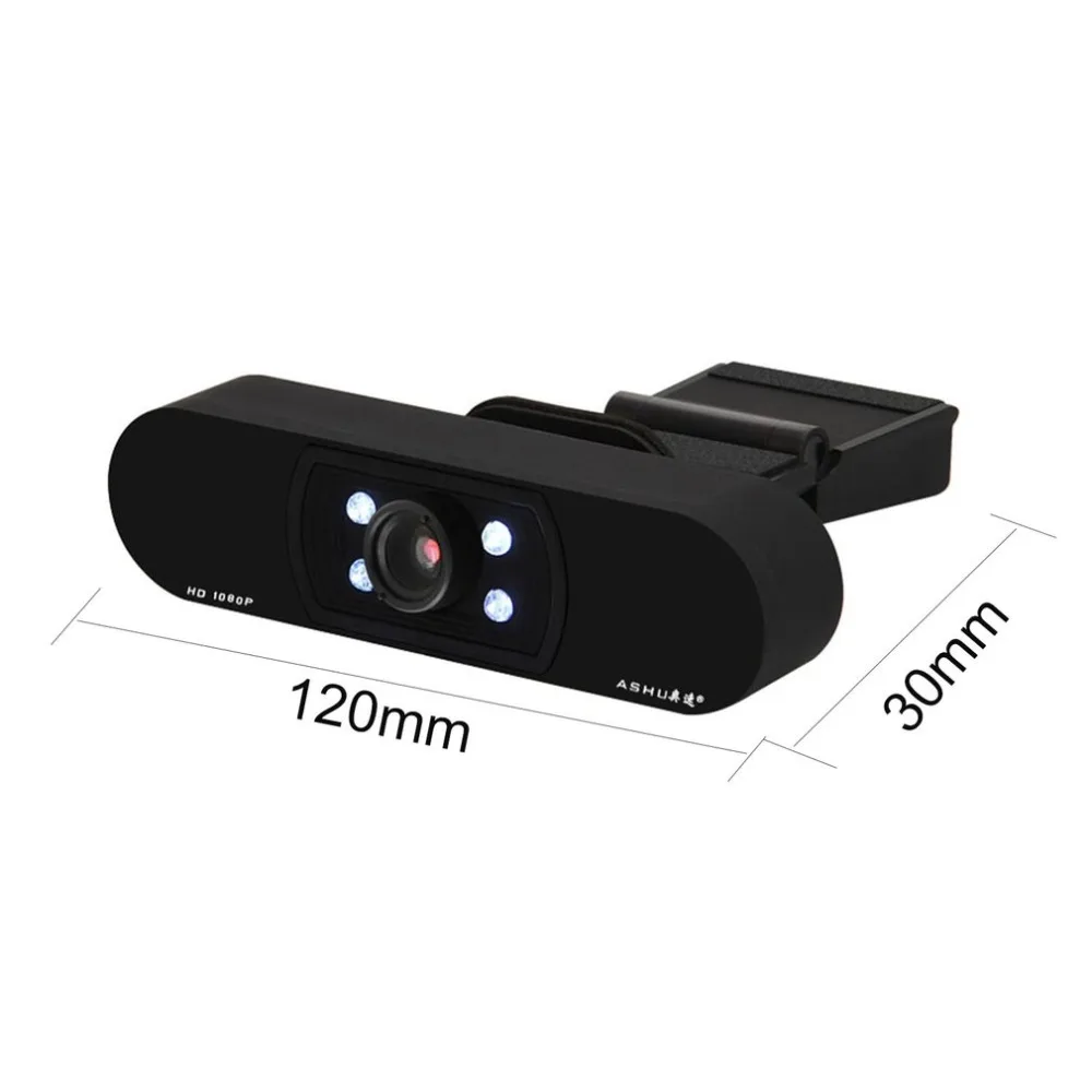 Профессиональная веб-камера 1080P USB2.0, широкая совместимость, веб-камера для компьютера, ноутбука, веб-камера с микрофоном для шумоподавления
