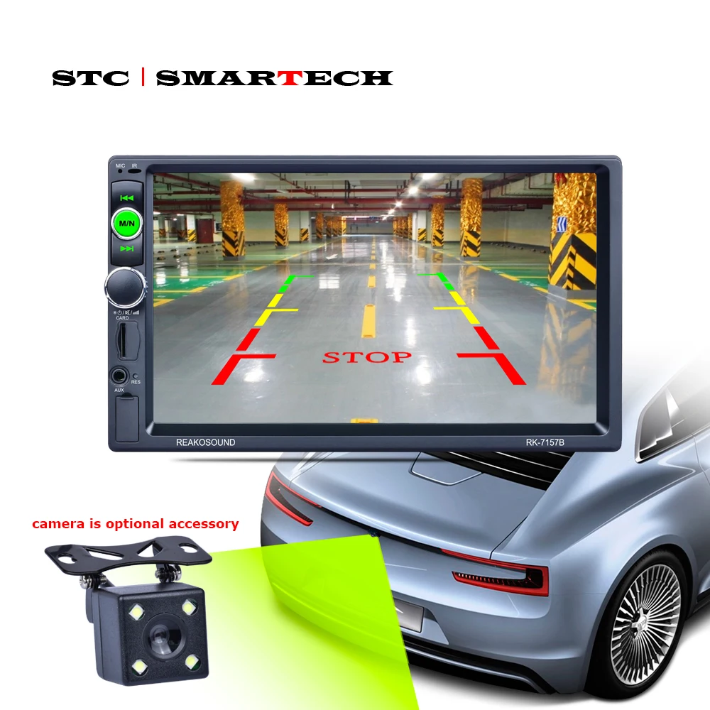 SMARTECH 2 Din Автомагнитолы MP5 плеер стерео аудио 7 дюймов Сенсорный экран поддержка