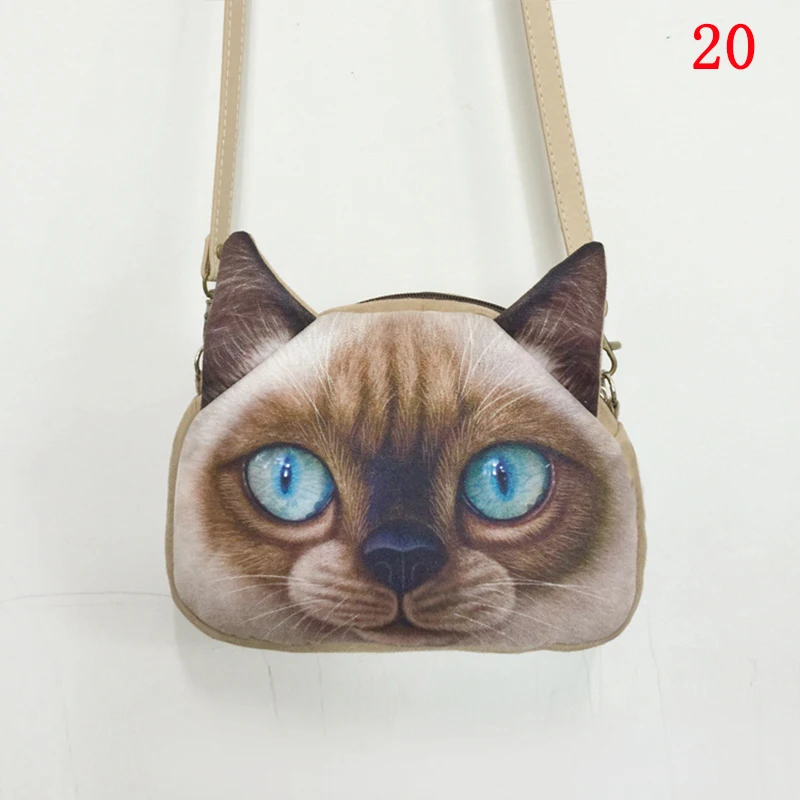 Сумка-мессенджер с 3D рисунком кота и животного маленькая сумочка на плечо в стиле