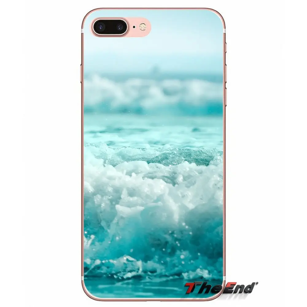 Для iPhone X 4 4S 5 5S 5C SE 6 S 7 8 плюс samsung Galaxy J1 J3 J5 J7 A3 A5 2016 2017 с цветным принтом волны Лето