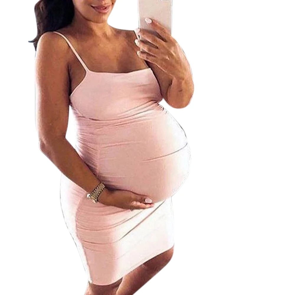 Loozykit Одежда для беременных женщин однотонное платье без рукавов реквизит