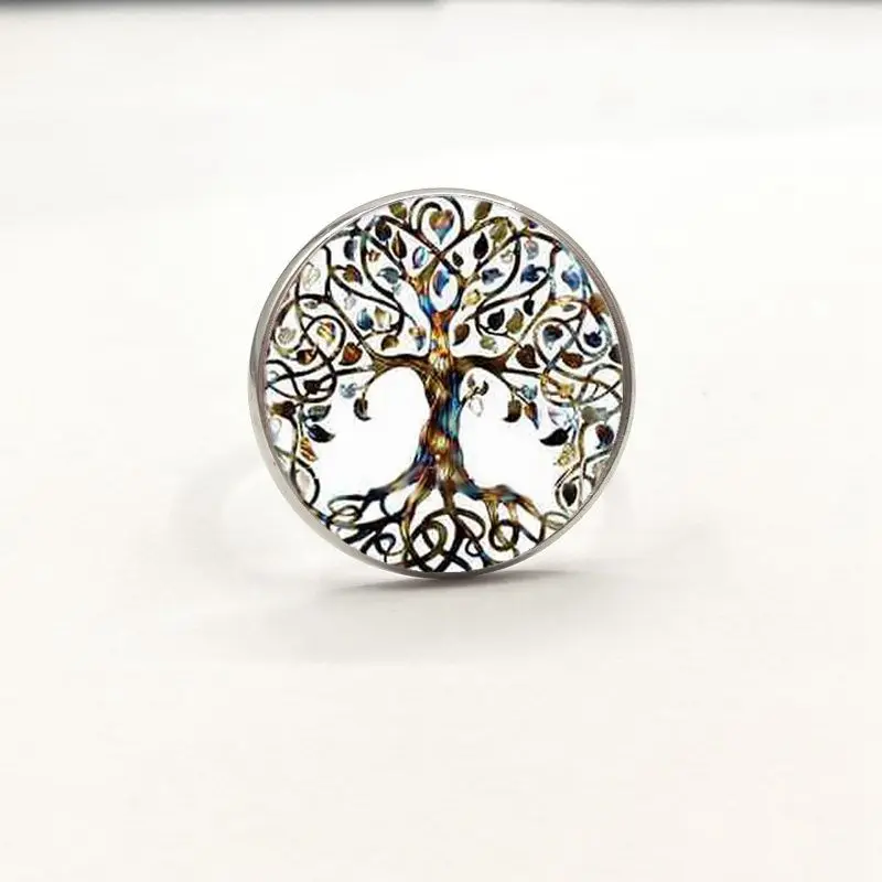 YAUTION стеклянная подвеска с изображением дерева жизни кольцо Стекло для женщин